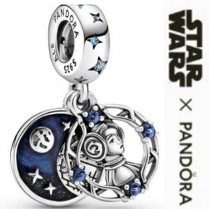 NWOT Pandora x Star Wars Princess Leia Bilayer Dangle Charm 799251C01